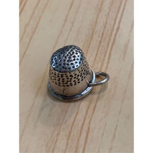 Sewing Thimble Sterling Silver Jewelry Charm #sew